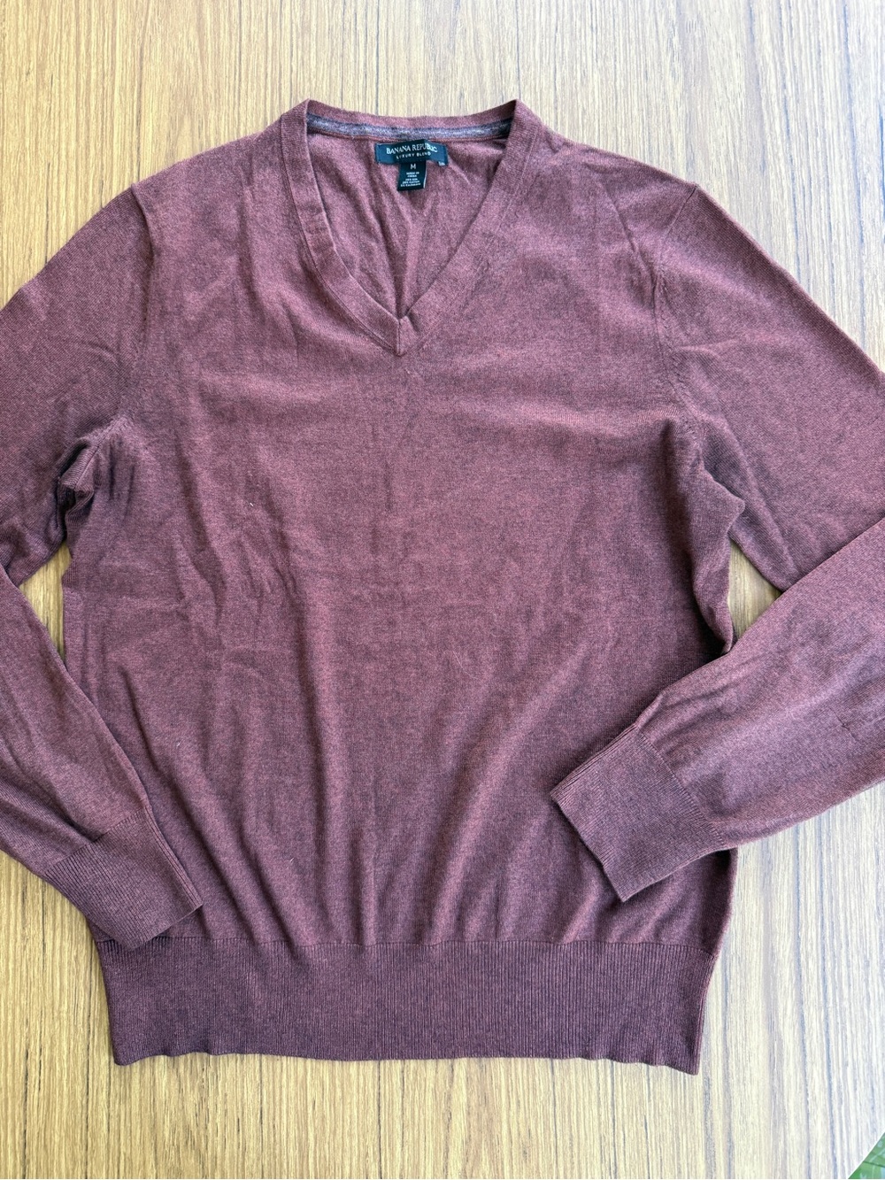 Banana Republic Men’s Cardigan Medium Brown Silk Cotton Cashmere